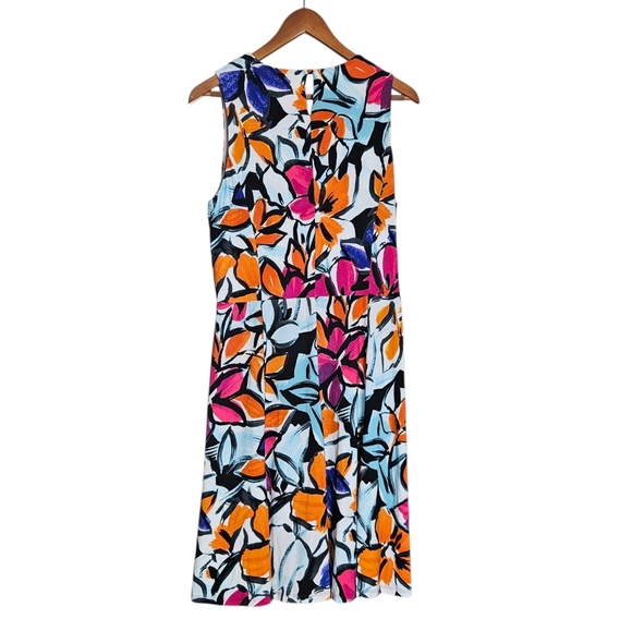 Lauren Ralph Lauren Stretch Jersey Knit Multi-color Floral Shift Dress size 14 - Picture 2 of 6